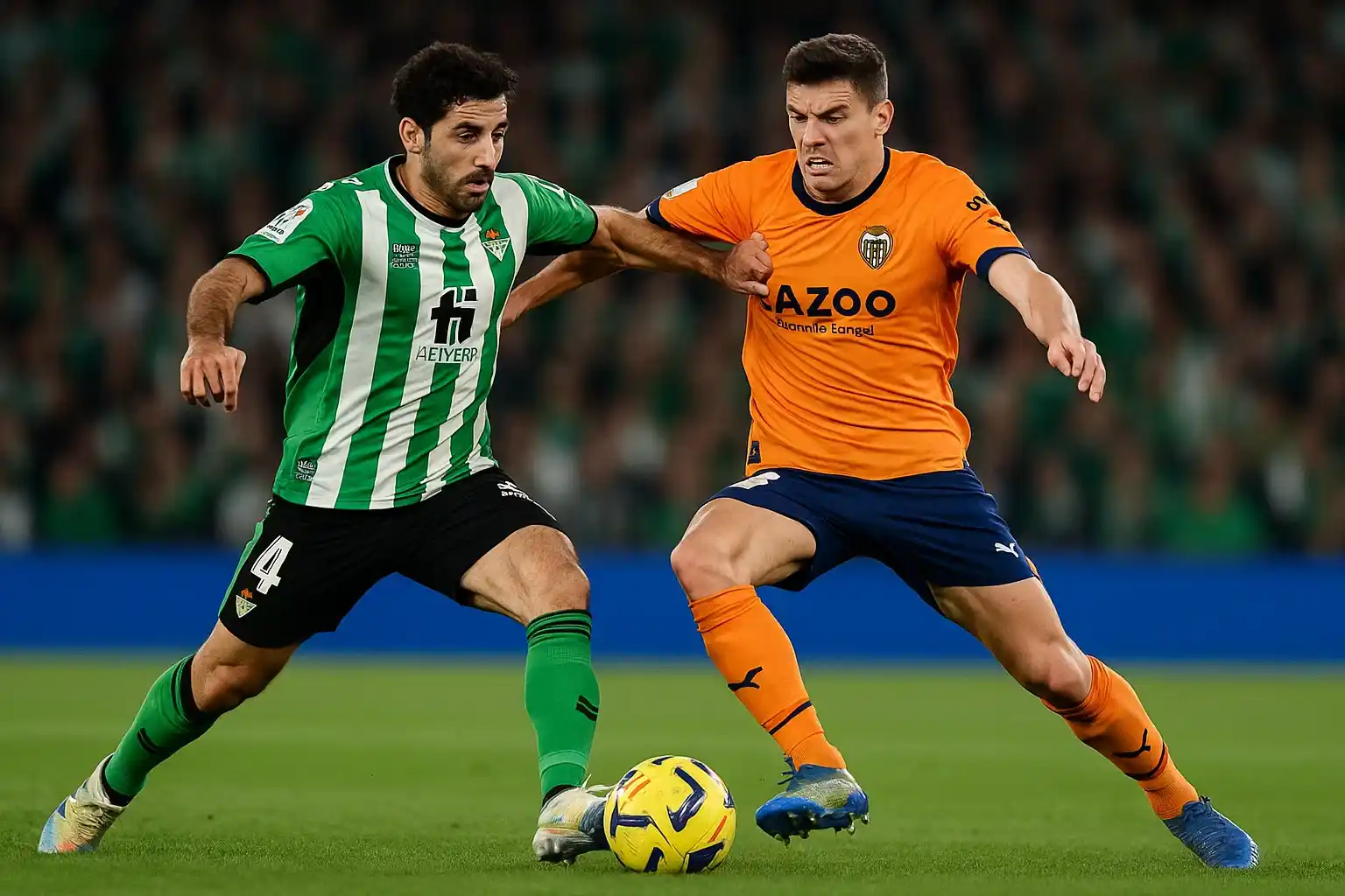Pha tranh chấp quyết liệt trong trận Real Betis vs Valencia