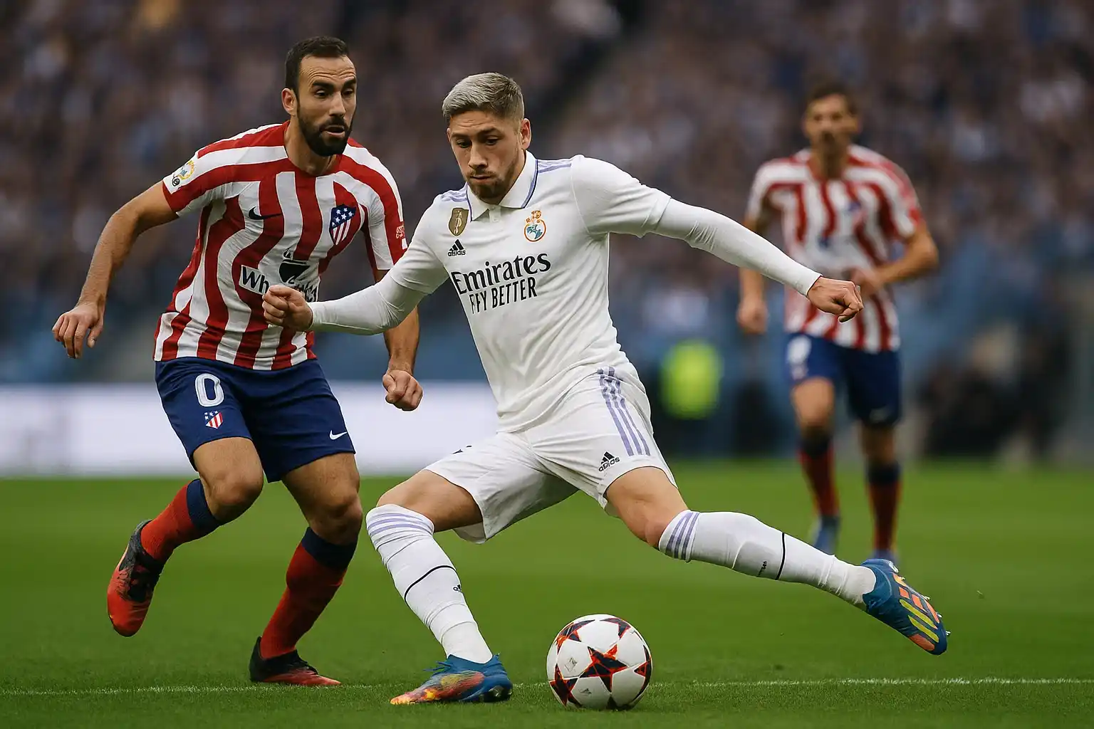 Valverde xuất sắc hỗ trợ phòng ngự và chuyển trạng thái nhanh chóng